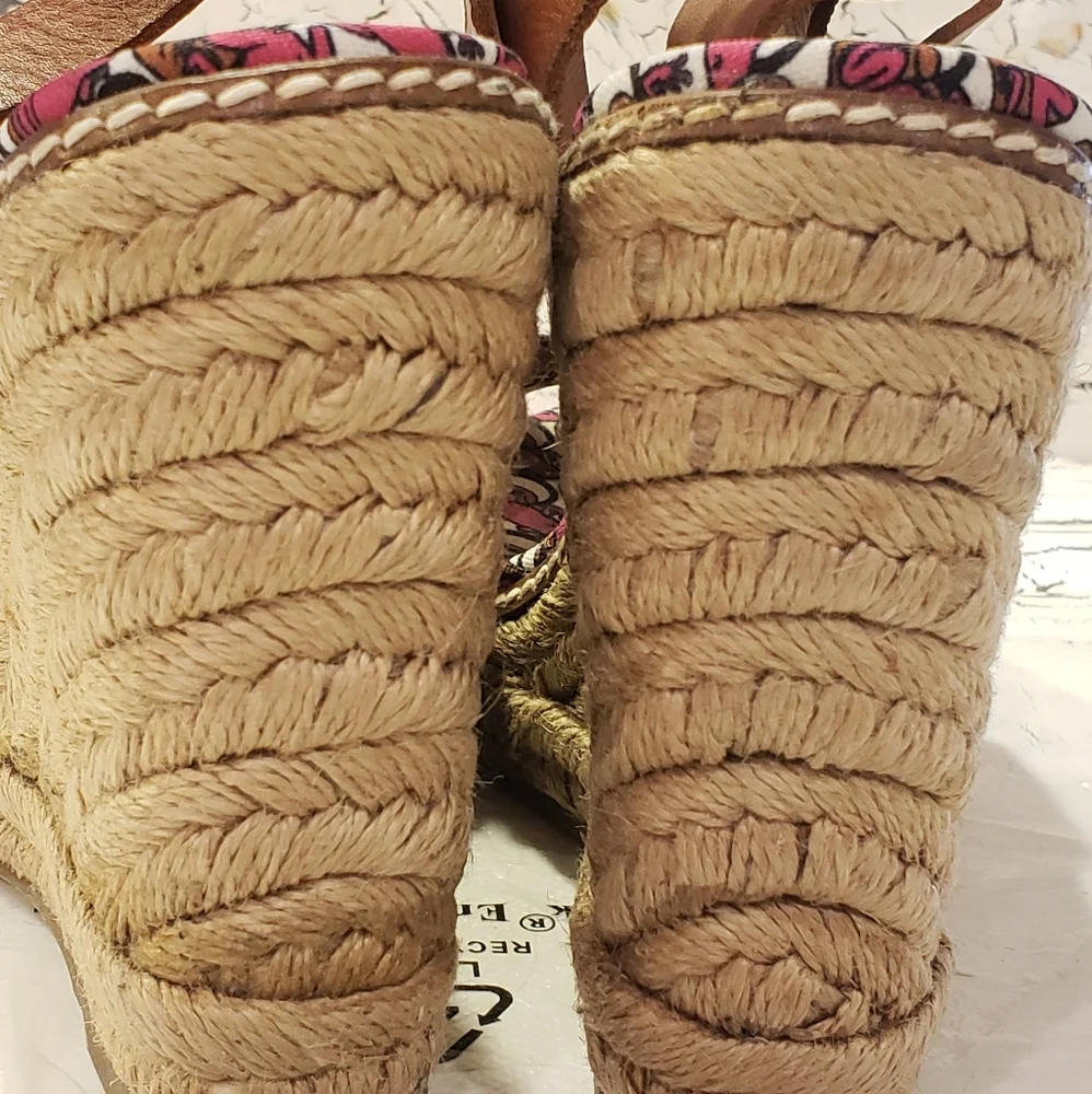 Tory Burch Wedge Espadrilles Jute Rope Designer Summer Beach